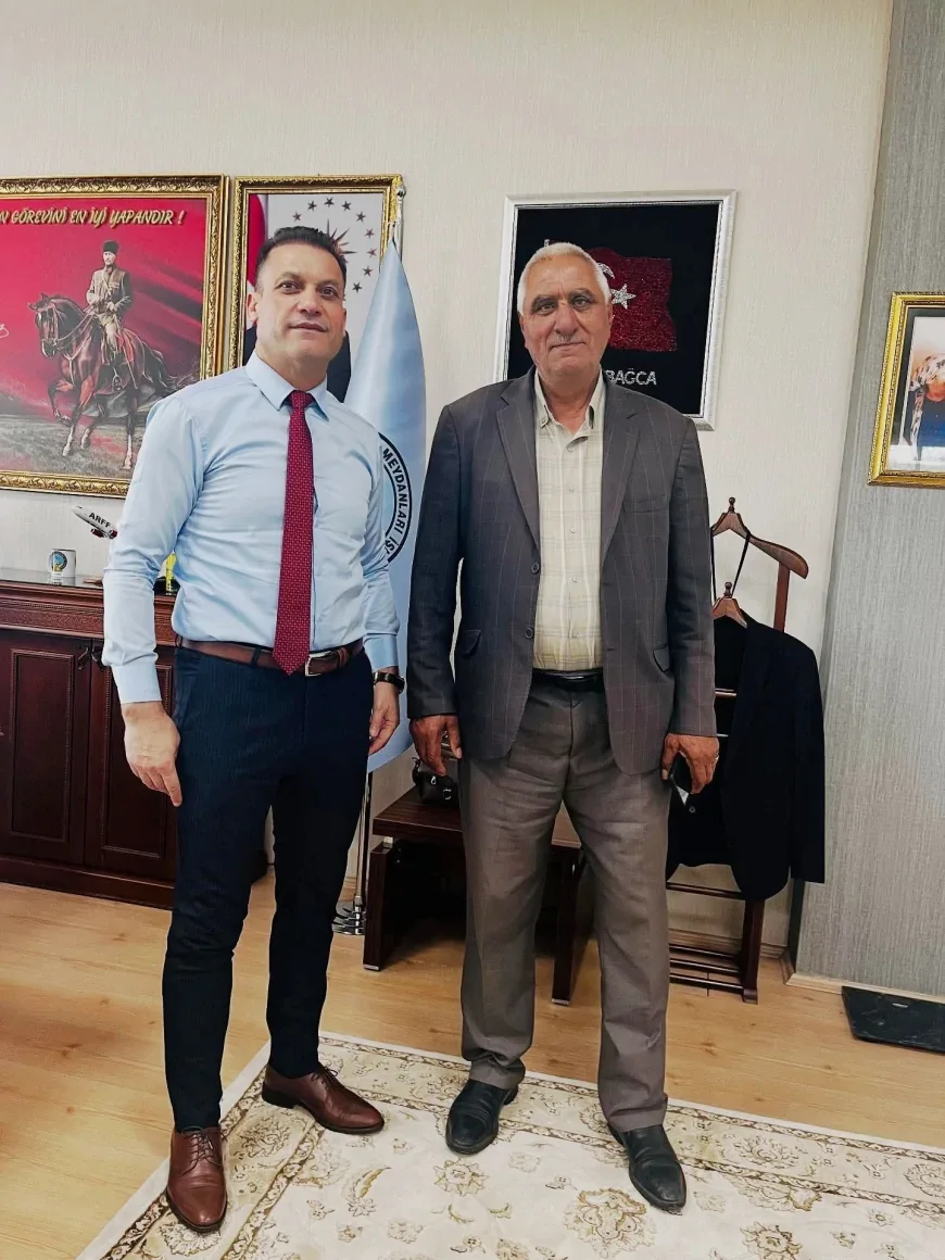 Mehmet Birlik’ten Iğdır Havalimanı Müdürü Fikret Bağca’ya Nezaket Ziyareti