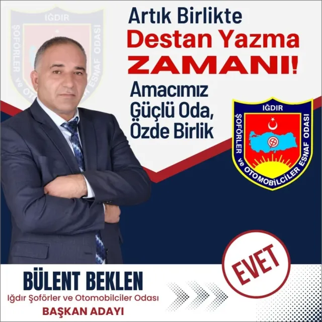 BÜLENT BEKLEN: "ŞOFÖRLER ODASI BAŞKANLIĞINA HİZMETKAR OLMAK İÇİN ADAYIM"