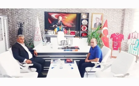 (Iğdır) AK Parti Aralık İlçe Başkanı Paşa Şeyran’dan İlçe Milli Eğitim Müdürü Fahrettin Demirel’e Ziyaret