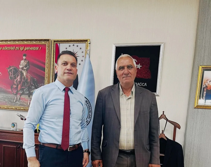Mehmet Birlik’ten Iğdır Havalimanı Müdürü Fikret Bağca’ya Nezaket Ziyareti