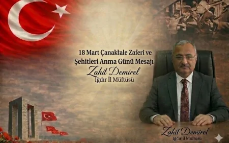 İl Müftümüz Zahit Demirel’in 18 Mart Çanakkale Zaferi ve Şehitleri Anma Günü Mesajı