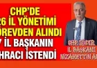 CHP'DE GENİŞ ÇAPLI GÖREV DEĞİŞİKLİĞİ: 26 İL TEŞKİLATI GÖREVDEN ALINDI, 7 İL BAŞKANI DİSİPLİNE SEVK EDİLDİ